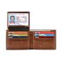 Hot sale Custom men's flip wallet rfid blocking custom logo men's bag leather flip wallet with gift box