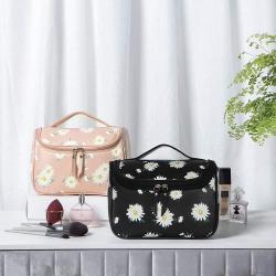 Gelory Travel Pu Leather Custom Waterproof Large Makeup Storage Organizer Toiletry Bag Cosmetic Bags With Zipper
