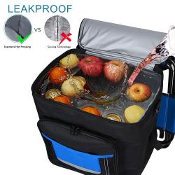Custom Outdoor Portable Collapsible Comfortable Leisure Beach Camping Fishing Stool Insulated Cooler Bag with Chair
