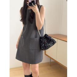 2024 New Hot Style Pink Sequins Fashion Shoulder Bag Silver Chain High Quality Crossbody Bag  PVC Sequins Drawstring Bucket Bag