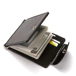 ZHF050 Cross-border Men's Wallet Fashion Wallet Creative Card Bag Men's Work Certificate Flap Buckle Dollar Clip Wholesale