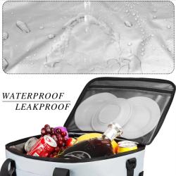 Custom Logo Outdoor Picnic Soft Leakproof Portable Thickened PEVA Waterproof Refrigerated Insulated Cooler Bag
