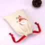 Recyclable Custom Logo Printing Natural Cotton Candy Christmas Gift Drawstring Bag Organic Muslin Gift Packing Pouch