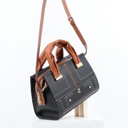 hot selling large-capacity handbag for women texture soft PU leather shoulder bag ladi contrast color hand bag factory 27.5 cm