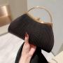 Ladies party wrinkle clutch bag purses champagne dress handbag evening dinner clutch handbags with metal handle for women