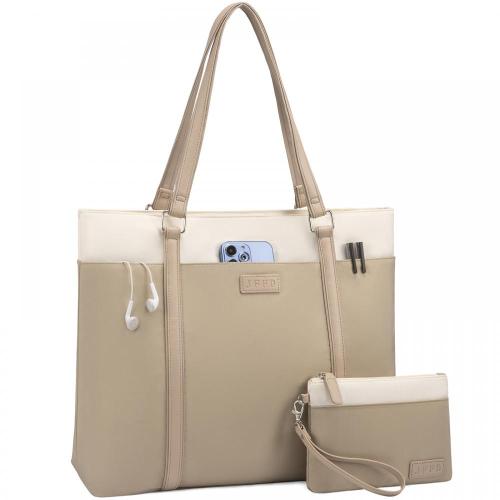 Fashion JFFD 2pc computer bags large lightweight shoulder work tote bags canvas casual school office bags 15.6in laptop tote ha