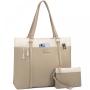 Fashion JFFD 2pc computer bags large lightweight shoulder work tote bags canvas casual school office bags 15.6in laptop tote ha