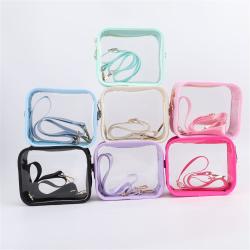 Wholesale Transparent PVC Messenger Bag Customized Fashion Chain Shoulder Clear Women Clear Crossbody Bag