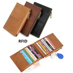 2022 Billetera De Tarjeta Luxury Leather Slim Rfid Security Bank Credit Card Holder Bag Case Men Leather Card Holder Wallet