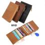 2022 Billetera De Tarjeta Luxury Leather Slim Rfid Security Bank Credit Card Holder Bag Case Men Leather Card Holder Wallet