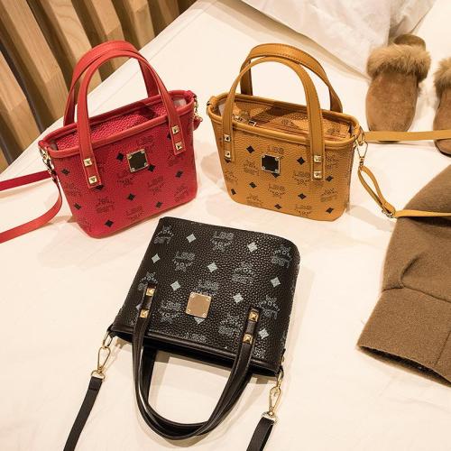 Hot Selling Women's Handbag Fashion 2023 Wholesale Ladies Small Single Shoulder Bag Pu Leather Women's Printed Bucket Bag
