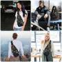 LOVEVOOK 2023 Holographic Sling Bag for Men Women Fashion Laser Reflective Sling Backpack Small Crossbody Shoulder Chest Daypack