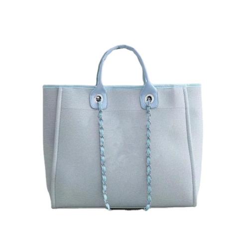 2024 Custom Large Canvas Tote Bag For Women Luxury With Chain Leather Handle