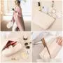 Gelory Cosmetic Bag Set Brush Holder Portable Multiple Size Cosmetic Toiletry Bags for Women