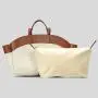 2024 Custom Large Canvas PU Leather Tote Bag Handbags For Women Pouch Design