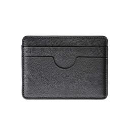 Rfid blocking leather card holder slim front pocket men's card holder