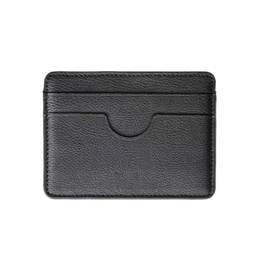 Rfid blocking leather card holder slim front pocket men's card holder