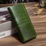 New top layer cowhide long handheld multi card wallet