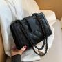 sac tendance 2024 Small Black PU Leather Purse Chain Designer Buckle Crossbody Bag Handbag Female Bag Women Polyester