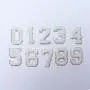 Keymay Custom Fashion Designer Self Adhesive Felt Glitter Arabic Number Sticker Chenille Embroidery Patches