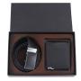 Custom Brand Logo Fashion Leather Men Wallet Belt Set Automatic Buckle Belts Gift Box Set For Men