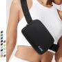 customized white small crossbody fanny pack sling bag for men sports running chest waist pouch everywhere belt bag