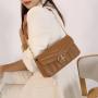 Wholesale Luxury White Color  Pu Leather ladies Elegant Metal Chain Women Handbag Cross Body Bag Shoulder Bag
