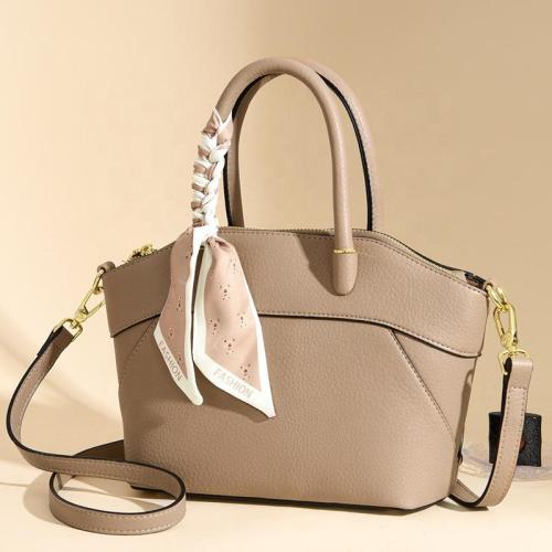 Large capacity single shoulder crossbody commuting tote bag pu leather brown crossbody bags handbag for woman
