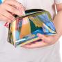 Gelory Customizable Laser Magic Color Makeup Bag Thickened Transparent Waterproof TPU Travel Cosmetic Storage Bag
