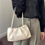 Womens Handbags 2024 Hasp Rectangle  Ruched Ladies bags Fashion Simple Soft PU leather Shoulder bags for women