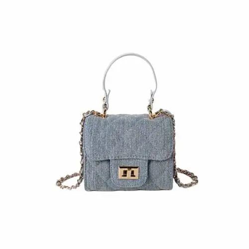 Wholesale Denim Material Zipper Mini Handbag Small Capacity One shoulder Crossbody Portable Bags Women Shoulder