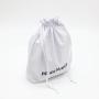 Eco- Friendly Square Bottom Canvas Drawstring Shoe Clothing Packaging Shopping Dust Bag White Cotton Canvas Gift Cosmetic Pouch