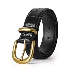 Custom size women luxury belt ladies leather pin buckle belt  jean dress belt for women