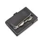 Wholesale metal wallet credit card holder leather aluminium id card holder pop wallet holder