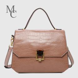 Borse Hot Sales bolsas Elegant Handbags Customized Lock Structured Bag Crocodile Pattern Crossbody Bags Pu Leather Handbag