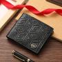 2024 New Soft Wallet Wholesale Multi Card Pocket Men's Bag Alphabet Printing Ultra Light Cut Resistant Soft Leather