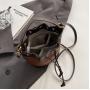 2024 Custom Drawstring PU Leather Bucket Bags Handbags For Fashion Women