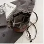 2024 Custom Drawstring PU Leather Bucket Bags Handbags For Fashion Women