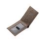 Guangzhou leather factory minimalist full grain vegetable tanned leather wallet with brand logo emboss