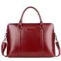 Women's Genuine Leather Business Briefcase Handbag Stylish 14 Inch Laptop Work Office Bag Design for Fashionable Ladies