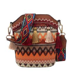 KBW613 Hot New Women Bag Fashion Chain Woven Bucket Bag High Quality Single Shoulder Crossbody Tassel Bag