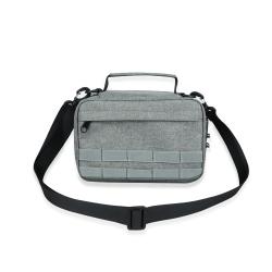 Carbon Fiber Pouch Bag Smell Proof Travel Case in Grey Gray Bag with Shoulder Strap Easy to Carry out