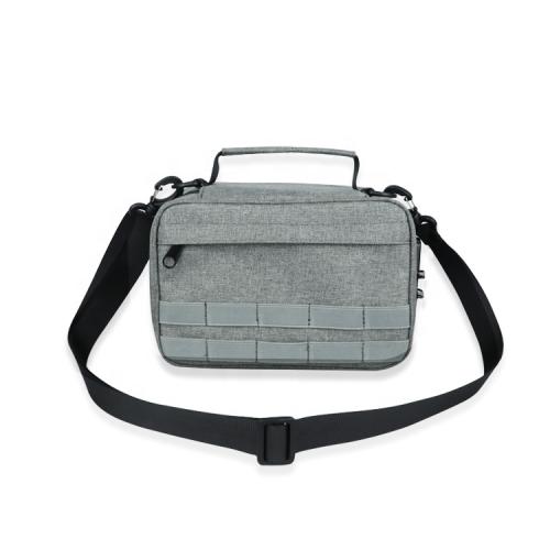 Carbon Fiber Pouch Bag Smell Proof Travel Case in Grey Gray Bag with Shoulder Strap Easy to Carry out