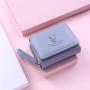 Women'S Pu Leather Short Deer Horn Wallet Mini Zipper Wallet Cartoon Three Fold Buckle Card Bag Women Bags Designer