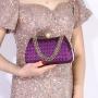 Custom Wholesale Rhinestone Clutch purse Women Acrylic Evening Clutch Bag Gold Chain handbags  for party club Lady