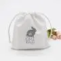 Custom Logo Printed Eco Friendly Reusable Jewelry Gift Pouch Cotton Bag Drawstring Muslin Skincare Cosmetic Packaging Cotton Bag