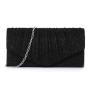 2024 New Evening Bags Women's Handbag Pleated Stripe Flash Material Evening Dress Party Ladies Bag Clutch Bag