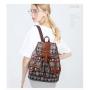 ZR578 New Women's Bag Backpack Girl Retro Pleasure Canvas Stripe Schoolbag Female Versatile Drawstring High Quality Travel Bag
