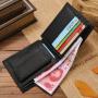 OEM178 Short Genuine Leather Men Wallets Fashion Coin Pocket Card Holder Men Purse Simple Quality Male Wallets