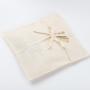 Super Soft Brushed Cotton Twill Cosmetic Envelope Gift Bag With Ribbon Custom Makeup Packaging Envelope Pouch